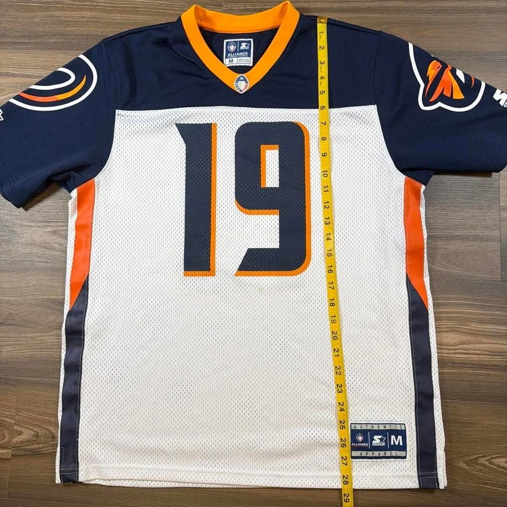 Starter Orlando Apollos jersey size M white and blue AAF football.